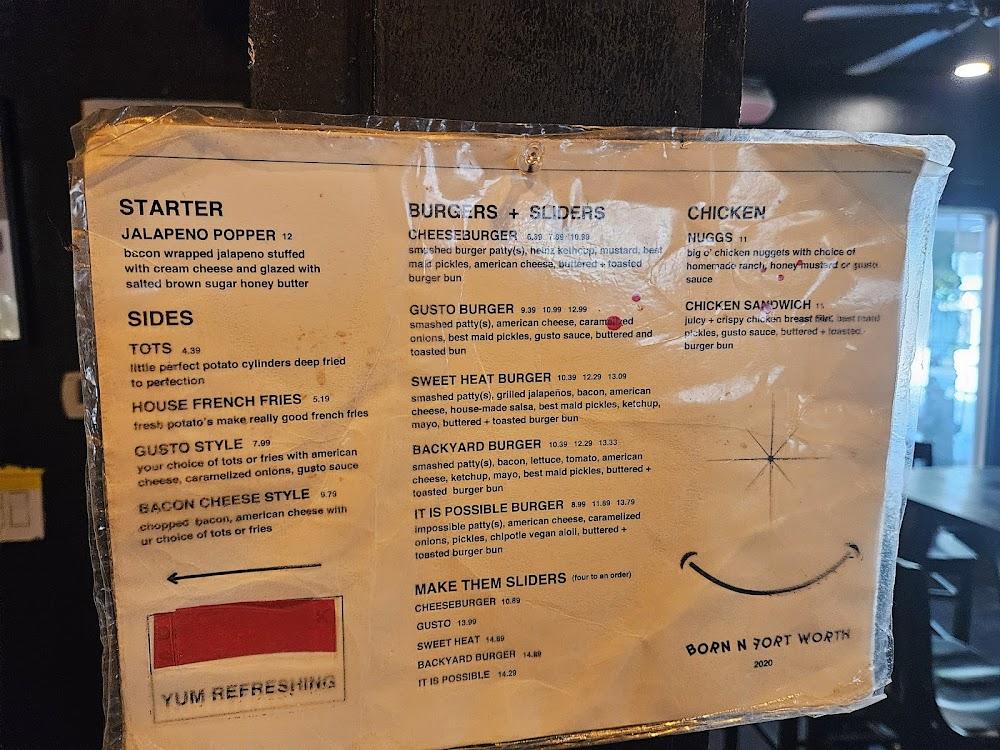 GUSTOS burger bar + more Menu image 4